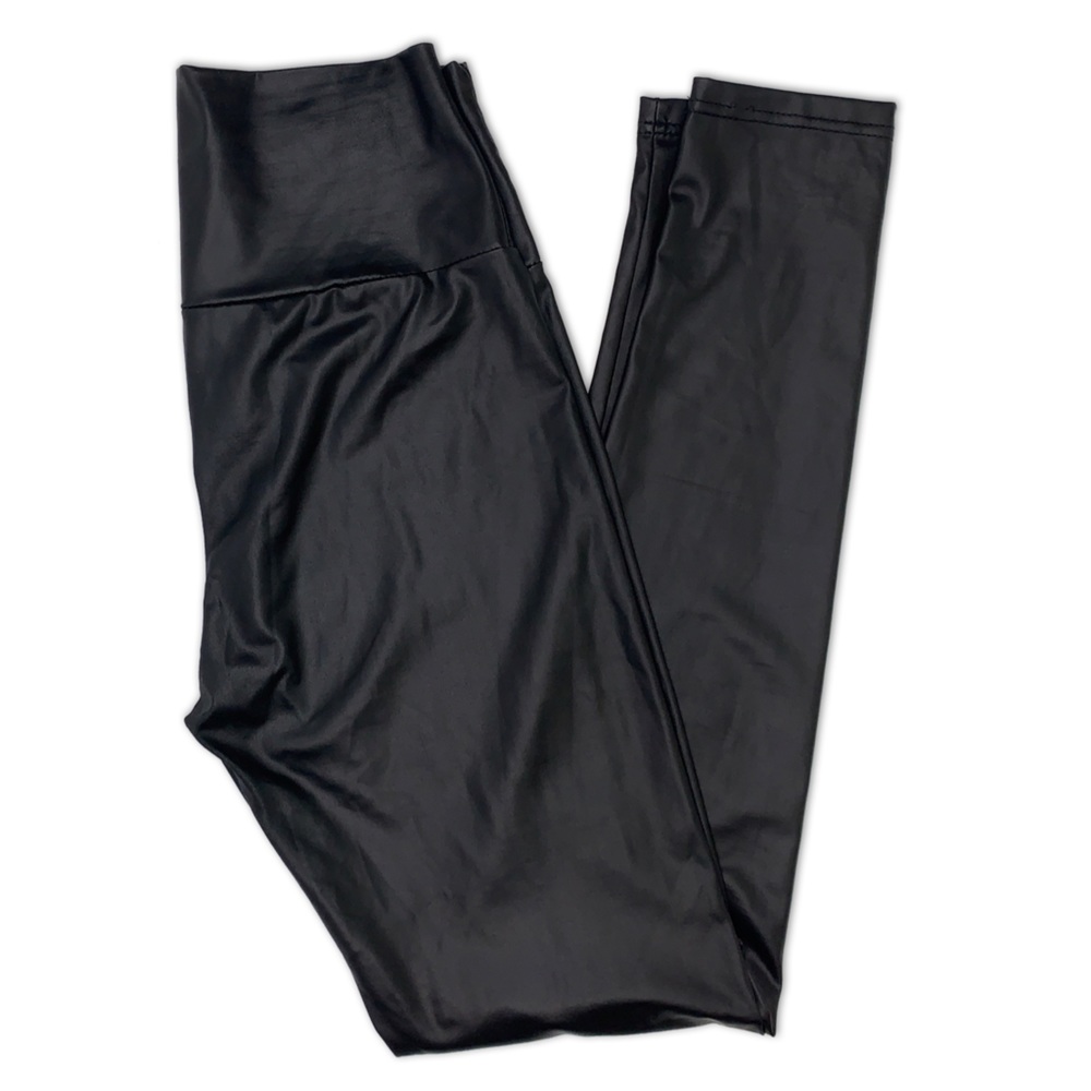 Faux Leather High-rise Leggings